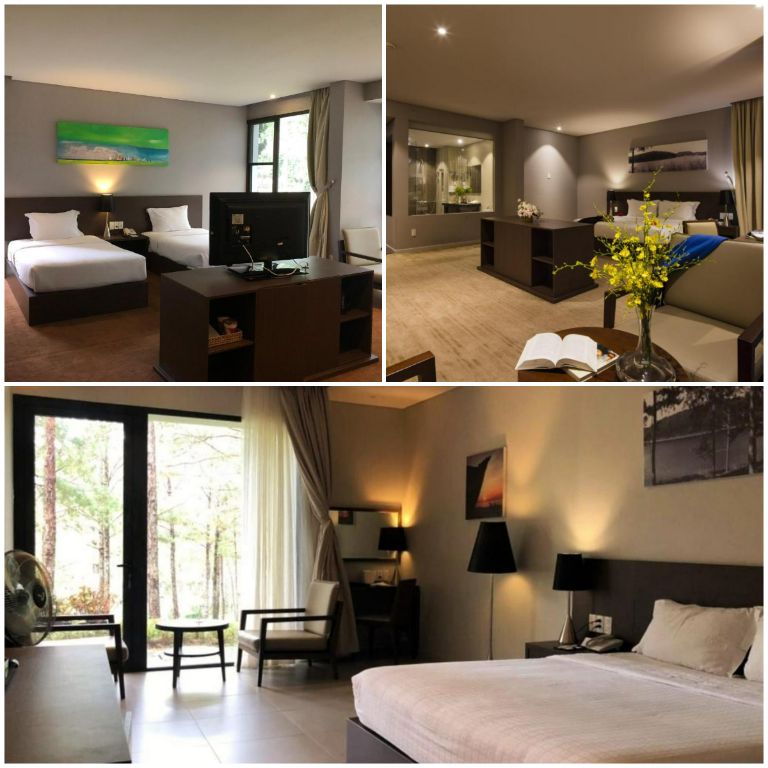 Phòng nghỉ và villa tại resort hướng đến phong cách tối giản, mang đến không gian thư giãn. (nguồn: booking.com)