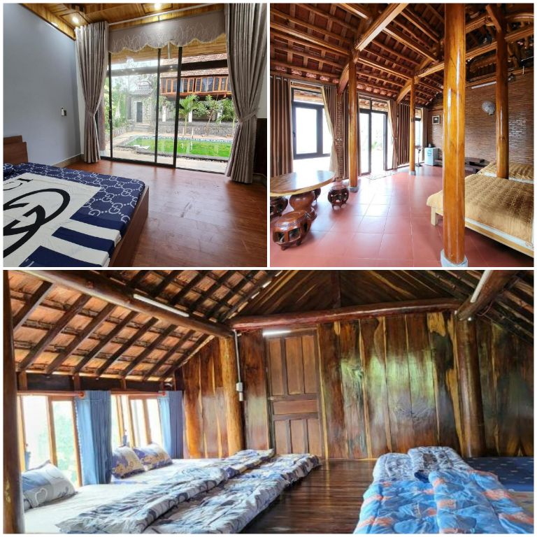 Không gian khu nhà nghỉ được thiết kế rộng và thoáng mát cùng sự ấm cúng từ màu gỗ trầm. (nguồn: booking.com)
