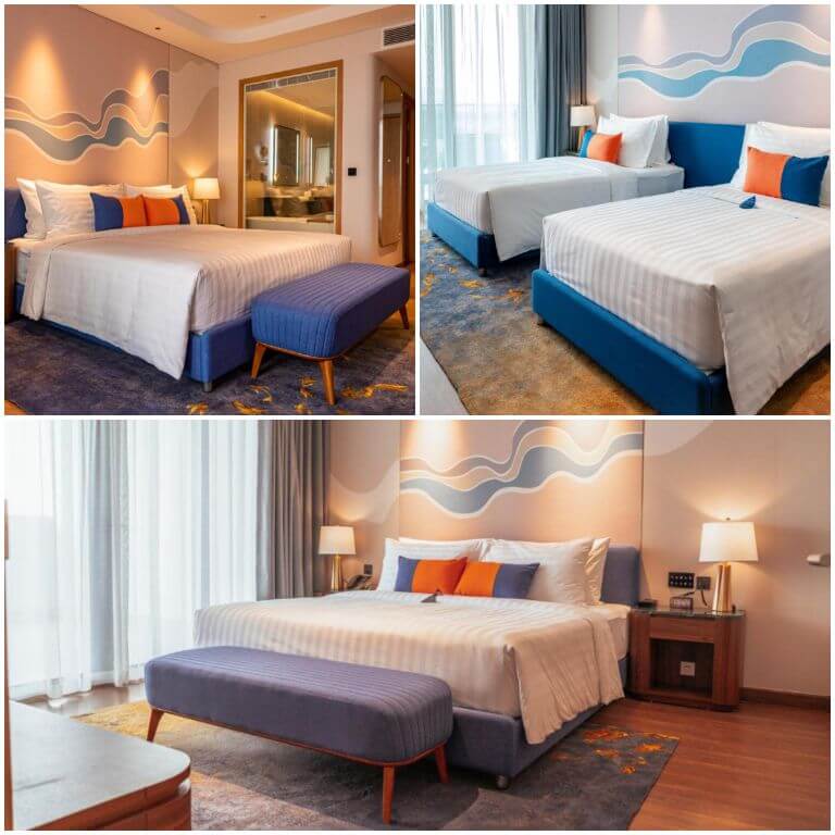 Các căn phòng có thiết kế sang trọng, lấy cảm hứng từ vẻ đẹp của biển cả. (Nguồn: Booking.com)