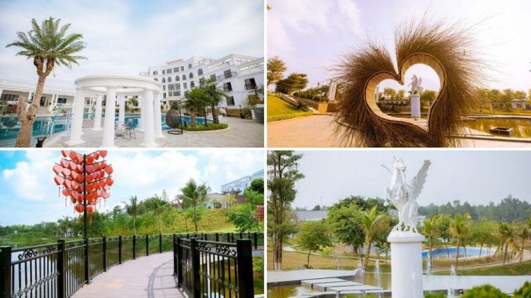 Glory Resort đã thiết kế nhiều góc check-in trendy như vườn La Mã, quảng trường La Mã và cầu tình yêu. (nguồn: Booking.com).
