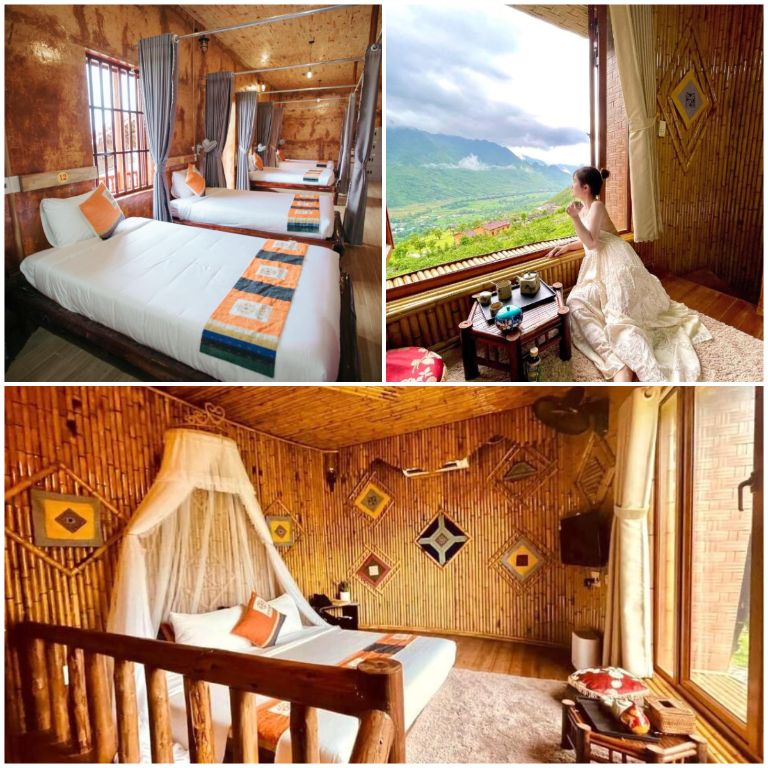 H'mong Village Resort Hà Giang sở hữu hệ thống phòng nghỉ thiết kế vintage sáng tạo, ô cửa sổ lớn check in cực mê (nguồn: booking.com)