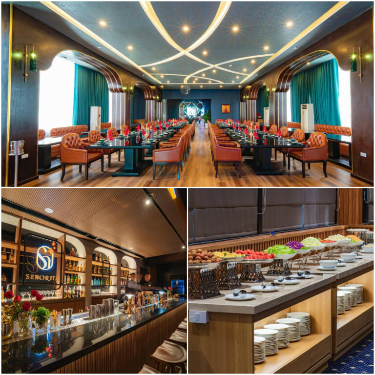 Nhà hàng Đức Dương VIP sở hữu không gian sang trọng cung cấp đa dạng các món Á - Âu.