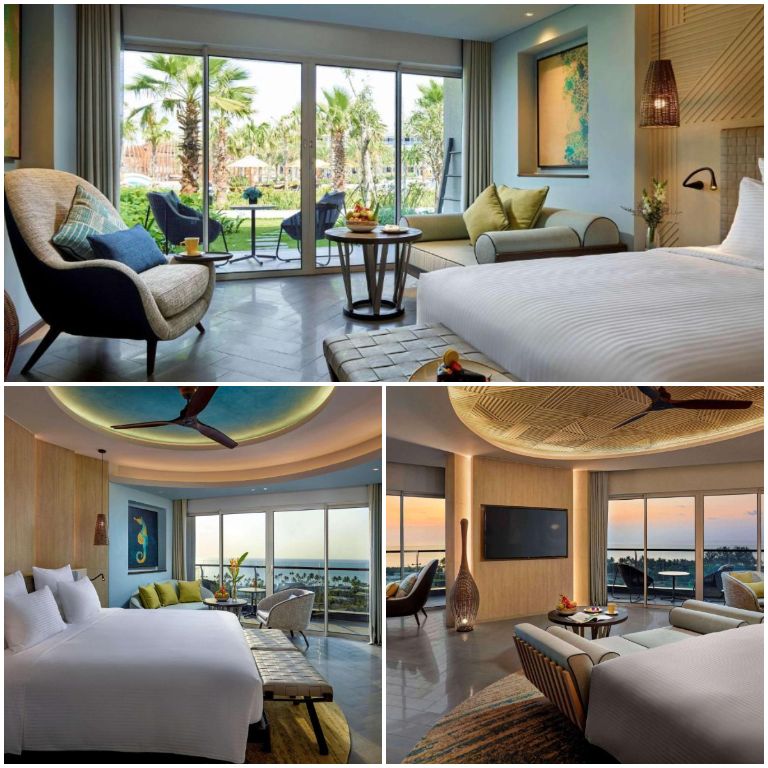 Pullman Beach Resort bao gồm hệ thống phòng nghỉ với các thiết bị cao cấp, đèn cảm biến cùng lối thiết kế hiện đại xa hoa. 
