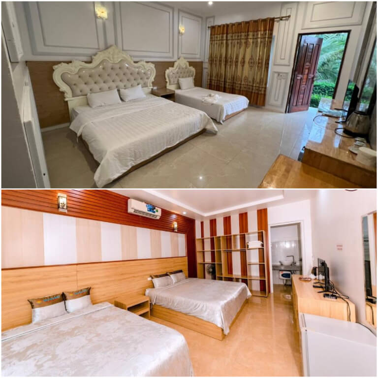 Hệ thống phòng ngủ đa dạng tại Ruby Star Quỳnh Resort.