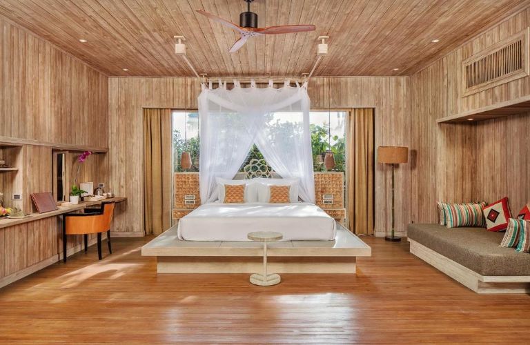 Các biệt thự của An Lam gây ấn tưởng bởi thiết kế hoàn toàn bằng gỗ tự nhiên, mộc mạc (nguồn: Booking.com).