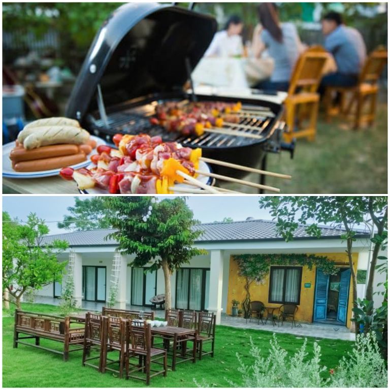 Resort Bamboo Phú Thọ có khuôn viên rộng lớn để tổ chức tiệc nướng BBQ sân vườn ngoài trời cực thư giãn (nguồn: facebook.com)