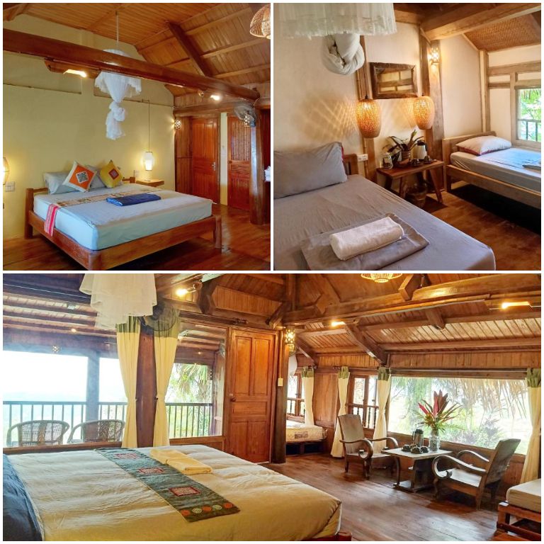 Các hạng phòng được thiết kế theo phong cách Rustic, với view núi, view hồ hoặc view vườn (nguồn: Booking.com).