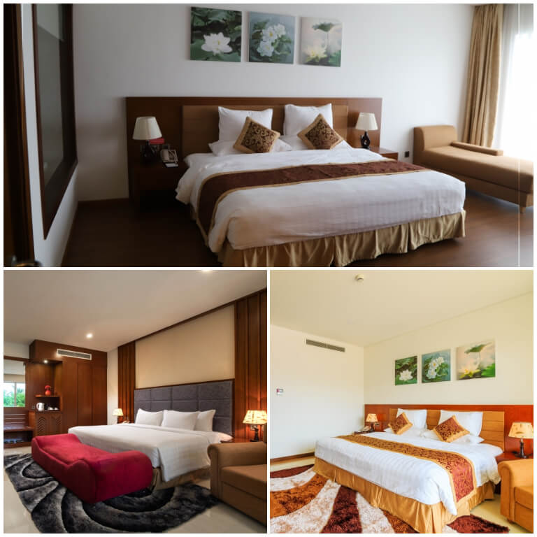 Giường được trang bị trong các hạng phòng tại Gold Coast Hotel Resort & Spa là giường kingsize hoặc 2 giường đơn rộng lớn, êm ái. 