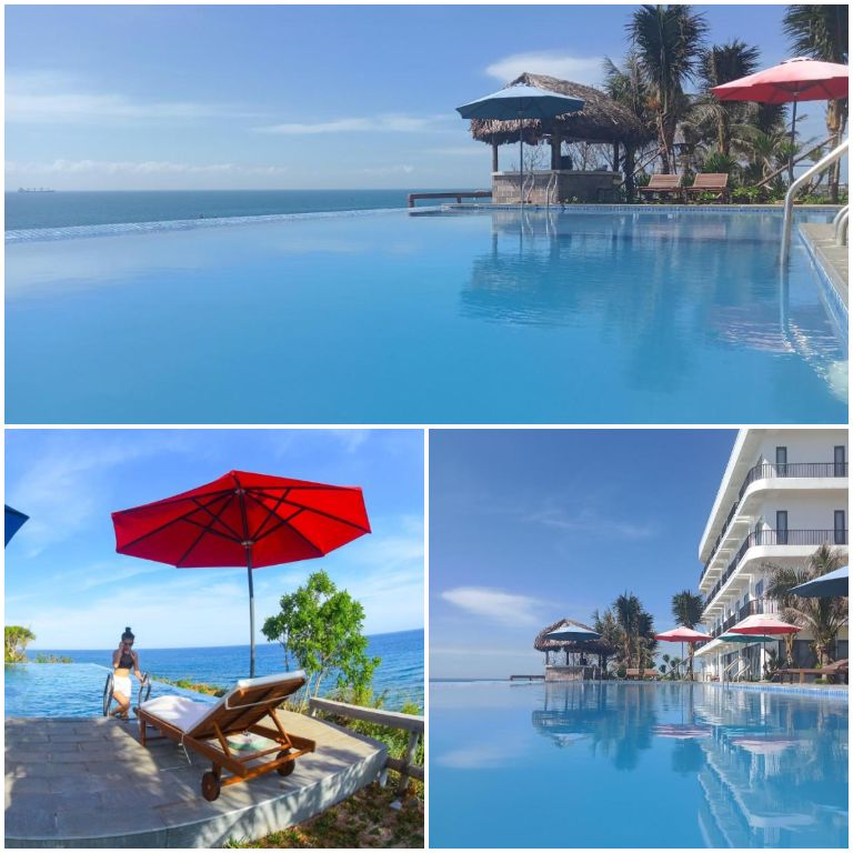 Bể bơi vô cực ngoài trời của Lý Sơn Pearl Island Hotel & Resort là một trải nghiệm dịch vụ mà bạn không nên bỏ lỡ. (nguồn: booking.com)