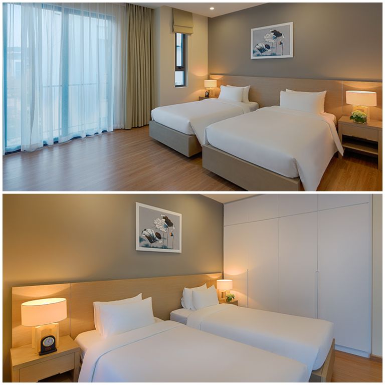 Royal Lotus Hạ Long Resort &amp; Villa có phòng ốc với tông màu be chủ đạo tạo cảm giác tươi mới. 