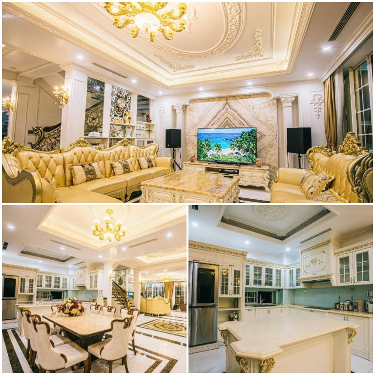 Xanh Villa Sầm Sơn tạo ấn tượng với thiết kế mang phong cách trời Âu xa hoa và lộng lẫy. (nguồn: Booking.com).