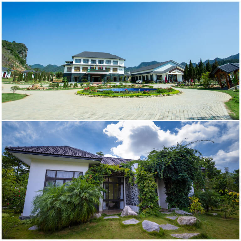 Các căn nhà tại Thảo Nguyên Resort được xây dựng với thiết kế độc đáo mang hơi bungalow những vẫn có sự hiện đại trong đó, nổi bật là có view nhìn ra không gian thiên nhiên. 