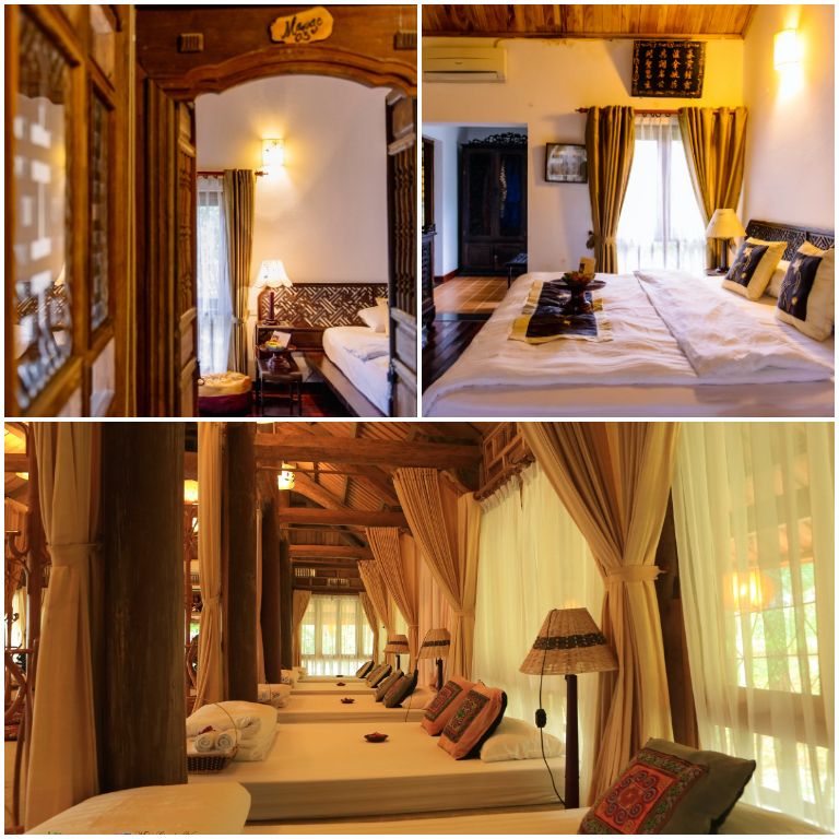 Phòng nghỉ được thiết kế như một ngôi nhà Việt cổ thoáng đãng và gần gũi (nguồn: Booking.com).