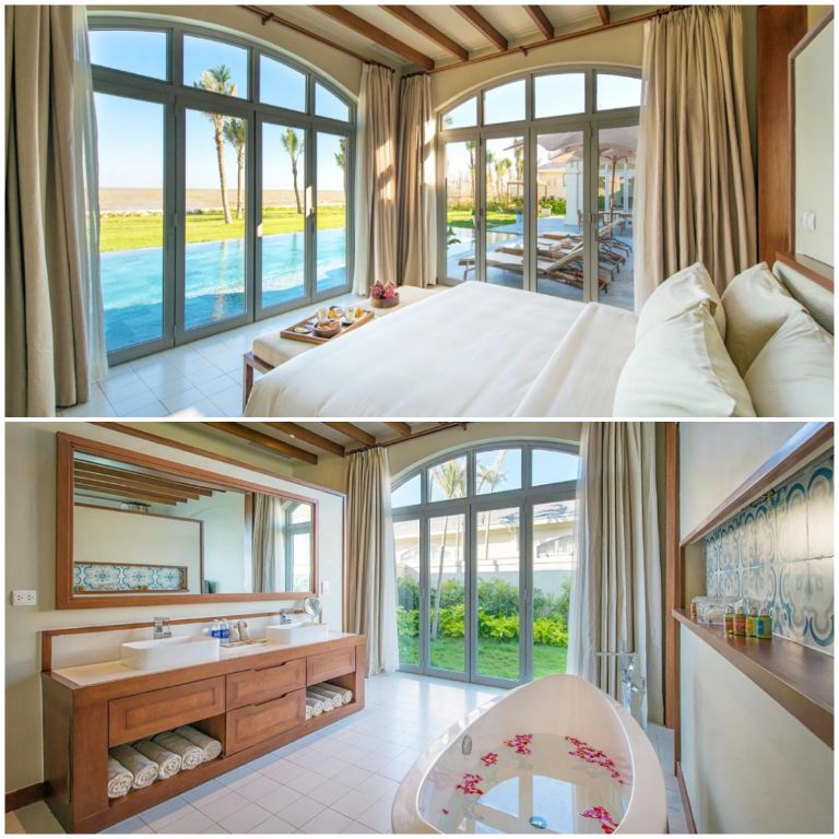FLC Resort Sầm Sơn Thanh Hoá có hệ thống phòng nghỉ thiết kế cửa vòm liền trần phóng tầm nhìn toàn cảnh ra bãi biển (nguồn: agoda.com)