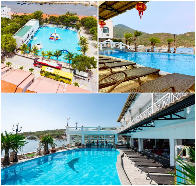 Khu nghỉ dưỡng 3 sao sở hữu 2 hồ bơi ngoài trời có diện tích lớn, với 1 bể bơi view vườn và 1 bể bơi view biển. (Nguồn: Internet)
