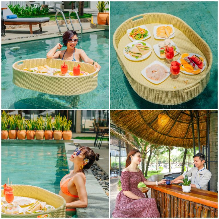Sala Tuy Hòa Beach Resort cũng cung cấp các tiện nghi và dịch vụ phục vụ khách hàng ngay tại khu vực hồ bơi.