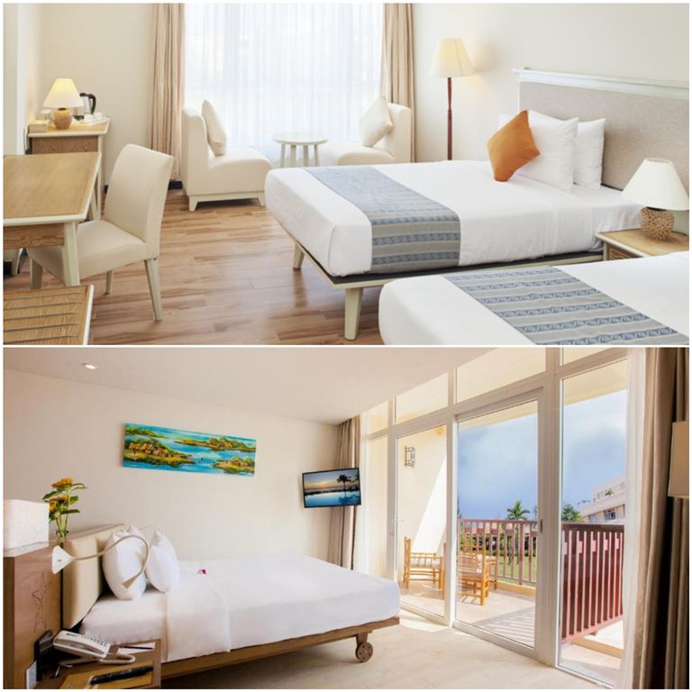 Hệ thống phòng nghỉ tại Sandy Beach Resort đa dạng, phù hợp với nhu cầu của rất nhiều đối tượng khách hàng.