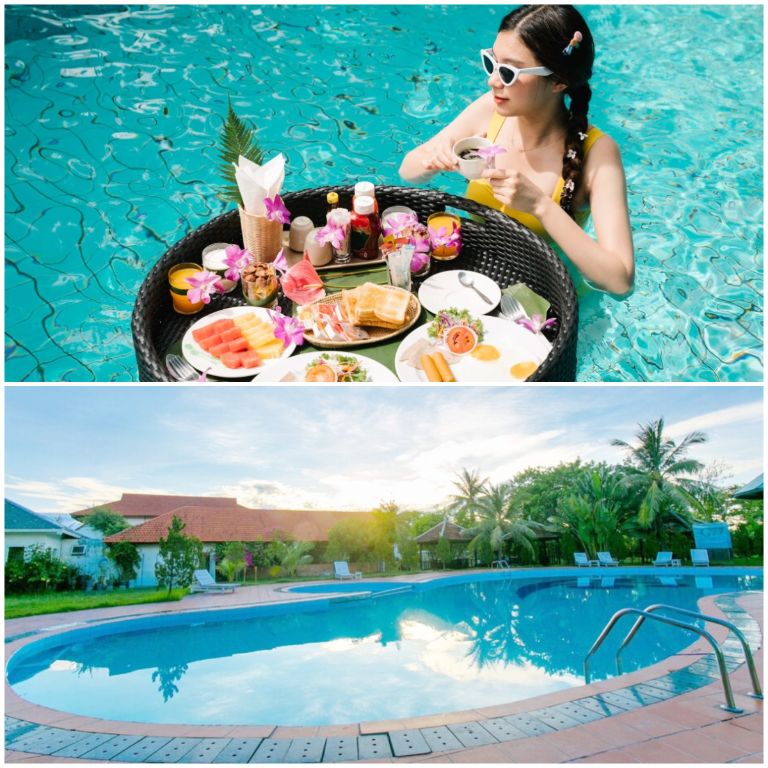 Sun & Sea Resort Huế sở hữu bể bơi vô cực view đẹp cho khách sử dụng hoàn toàn miễn phí (nguồn: booking.com)