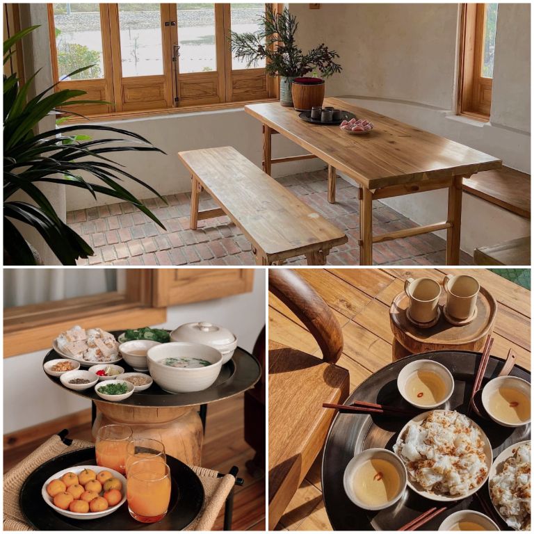 Bếp ăn tại TOKI Cottage Ninh Bình là nơi bạn có thể tự do sáng tạo và tận hưởng ẩm thực đa dạng. 
