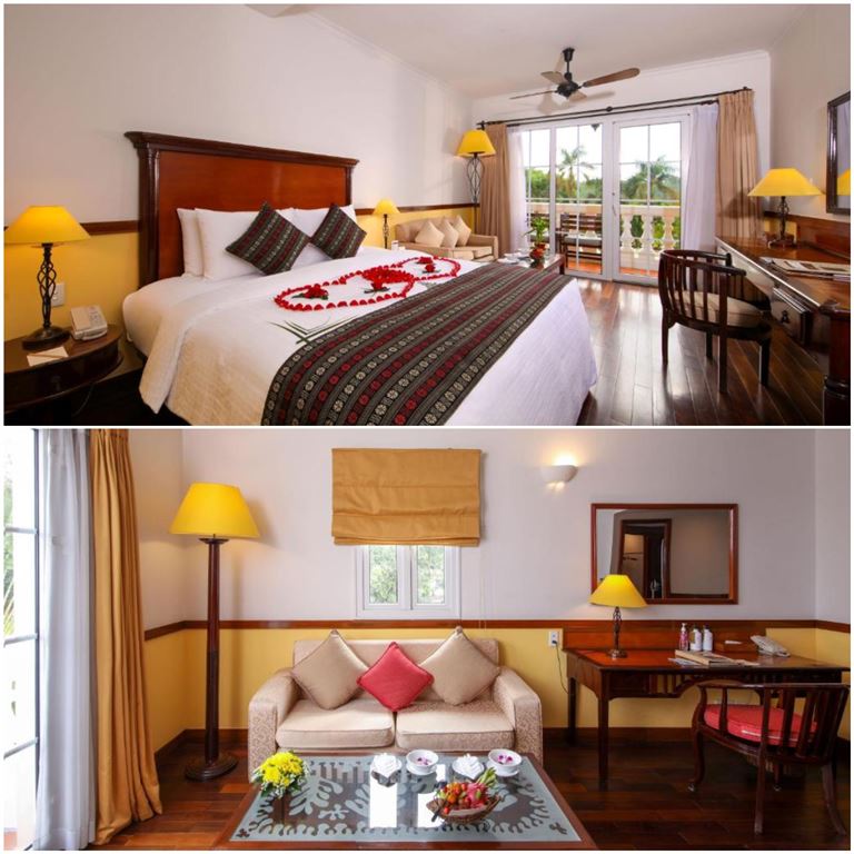 Resort sở hữu đa dạng các hạng phòng nghỉ được thiết kế đồng bộ theo phong cách cổ điển và trang bị nhiều thiết bị hiện đại. 