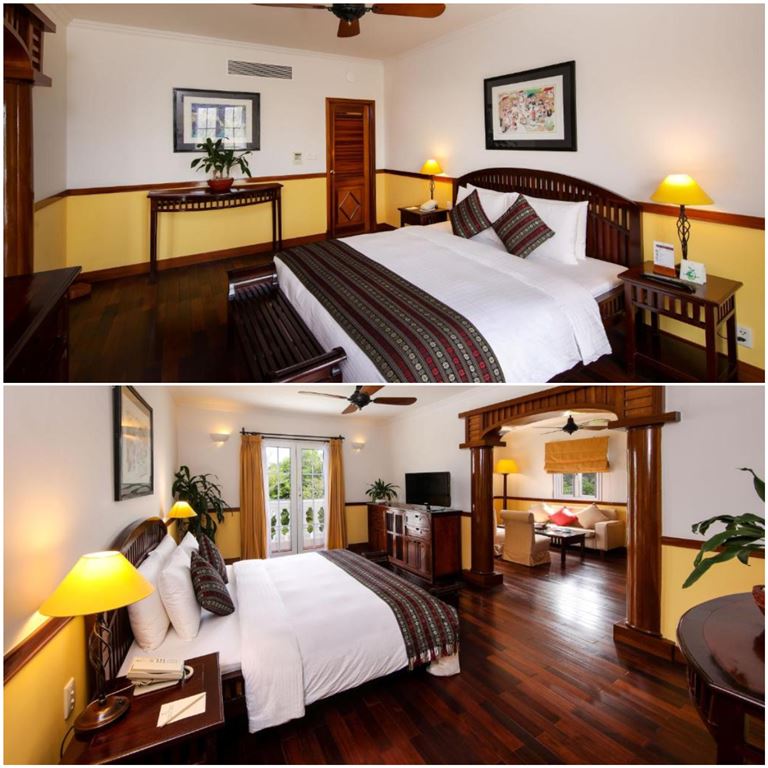 Hạng phòng Suite cung cấp giường đôi hoặc giường đơn cùng tiện ích phòng tắm có bồn tắm và vòi hoa sen. 