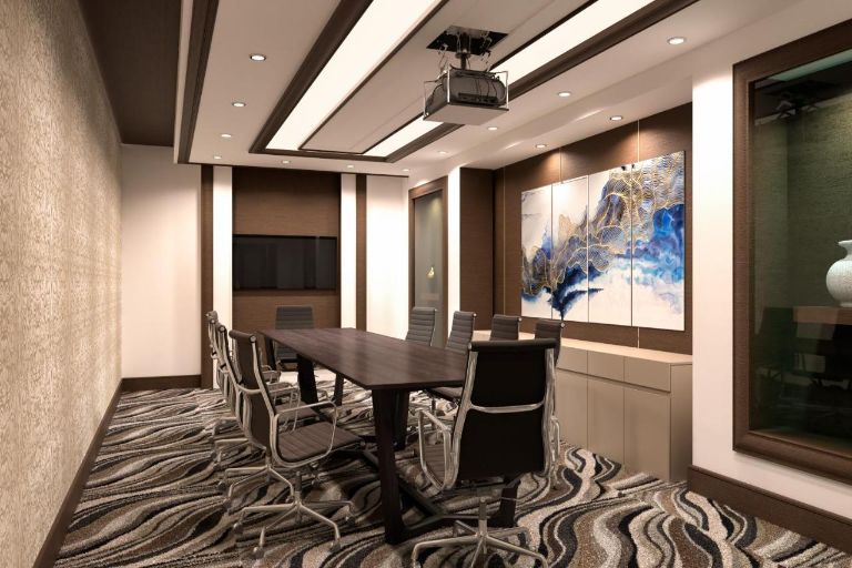 Khán phòng lớn có thể phân chia thành phòng họp riêng tư cực kỳ tiện lợi, đáp ứng đa dạng nhu cầu của khách hàng. 