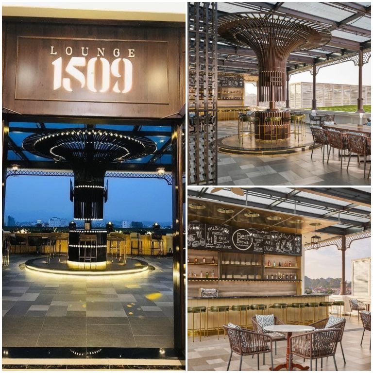 Lounge 1509 nằm tại tầng 6 của khu nghỉ dưỡng với thiết kế không gian mở và mang lối kiến trúc Pháp. 