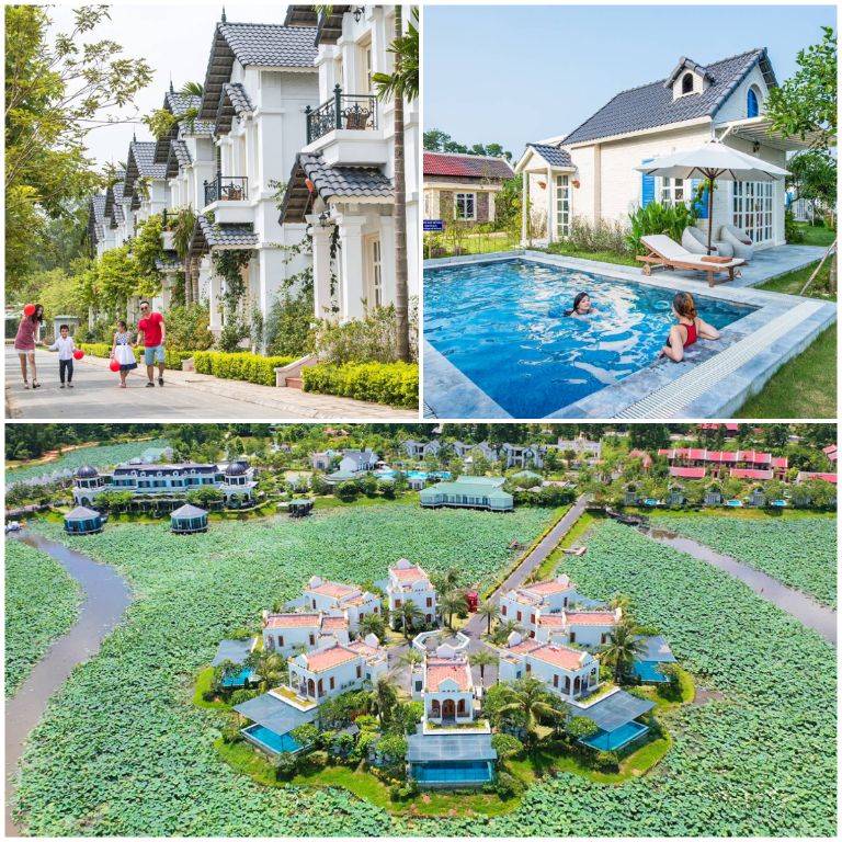 Vườn Vua Resort Phú Thọ sở hữu không viên xanh rộng lớn, với tầm nhìn ôm trọn đầm sen cực mê (nguồn: facebook.com) 