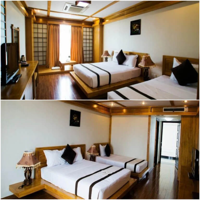 Phòng Luxury được thiết kế tối giản theo phong cách Nhật Bản ấn tượng.