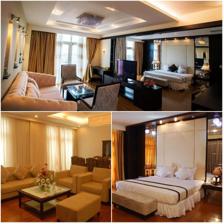 Hạng phòng Suite sang trọng với hệ thống phòng khách và phòng nghỉ riêng biệt.