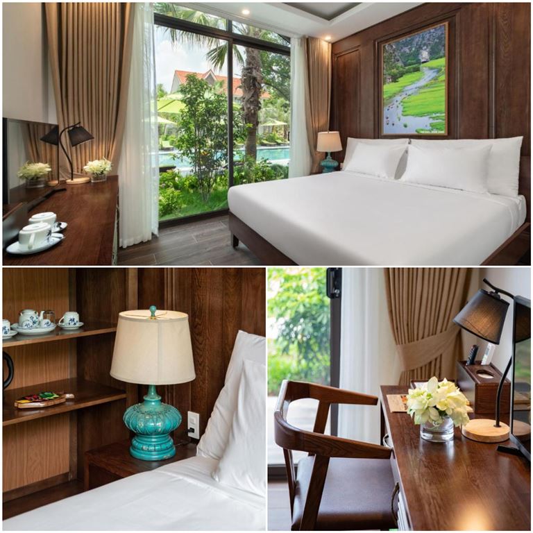 Hạng phòng Family Villa tại Bái Đính Riverside Resort & Spa sở hữu tới ba phòng ngủ riêng biệt cùng đầy đủ tiện nghi. 