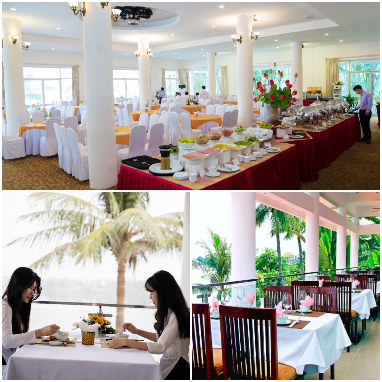 Dù là lựa chọn ẩm thực gọi món hay là buffet tiện lợi, bạn đều có thể tìm thấy ở khách sạn Huế này.