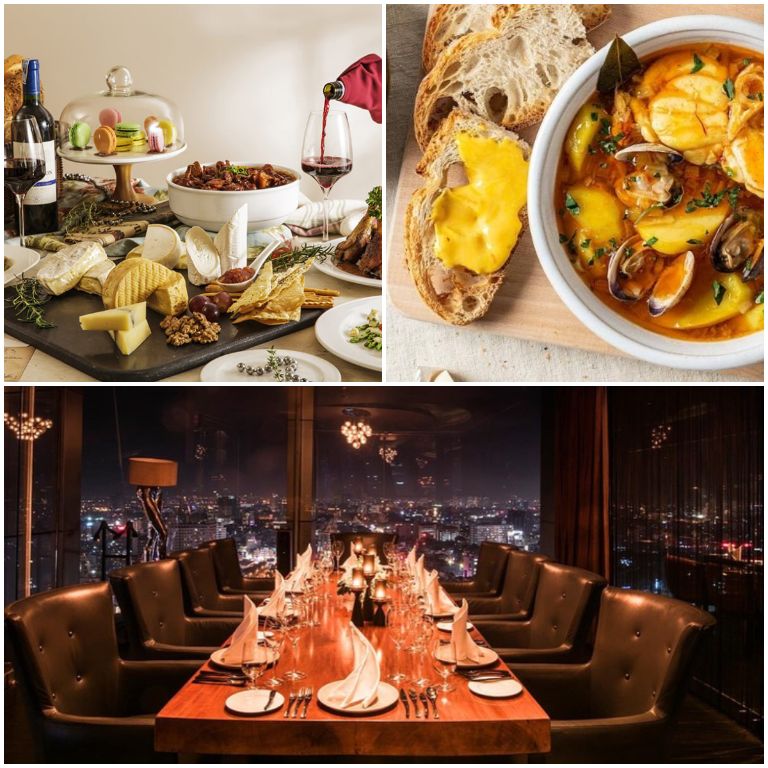 Nhà hàng Bay View cung cấp các thực đơn món ăn từ Châu Âu đến các món Thái và Nhật Bản theo chuẩn công thức riêng. 