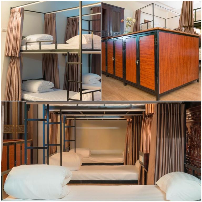 Hạng phòng Dorm cung cấp hệ thống giường ngủ 2 tầng và các ngăn tủ cá nhân bảo quản đồ đạc an toàn.