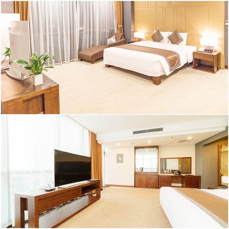 Hạng phòng Grand Suite là hạng phòng đẳng cấp và có diện tích rộng lớn nhất tại Khách sạn Biển Bắc Móng Cái. 