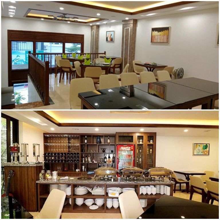 Catba view Hotel với nhà hàng mang phong cách tối giản và phục vụ du khách ẩm thực từ Á đến Âu và cả truyền thống Việt.