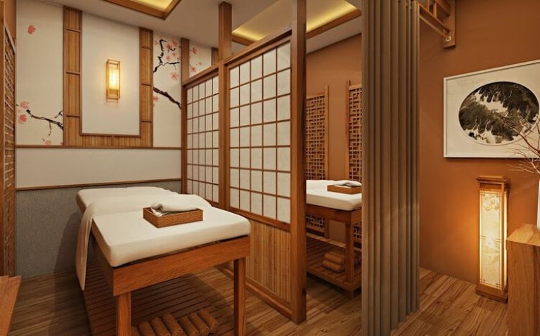 Sea Pearl Hotel Cat Ba sở hữu phòng spa chuẩn phong cách Nhật Bản từ thiết kế cho đến các liệu trình tắm nóng Onsen.