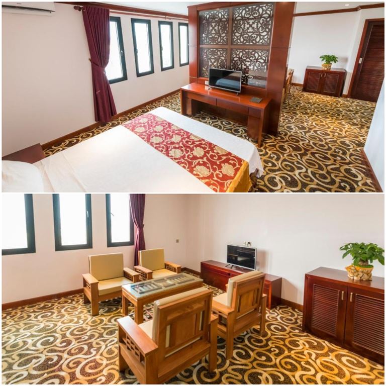 Các nhóm khách gia đình thường ưu tiên lựa chọn phòng Suite với thiết kế sang trọng, có phòng khách lịch sự. 