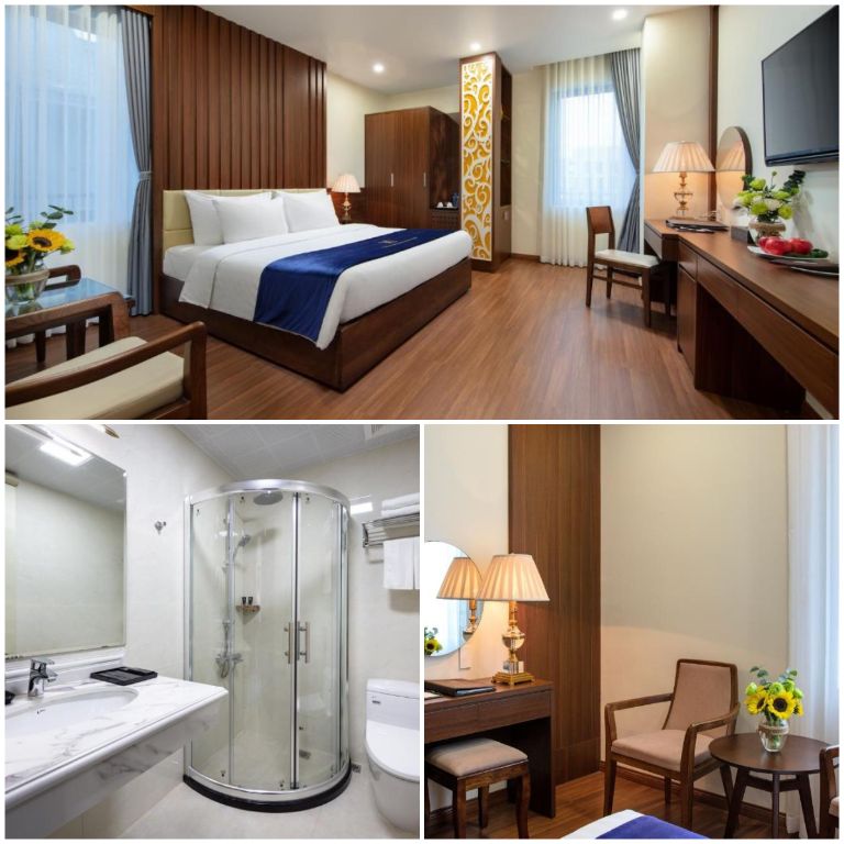Khách sạn Hạ Long này luôn chú trọng vào thiết kế phòng nghỉ để tạo ra sự tiện nghi và thoải mái nhất. 