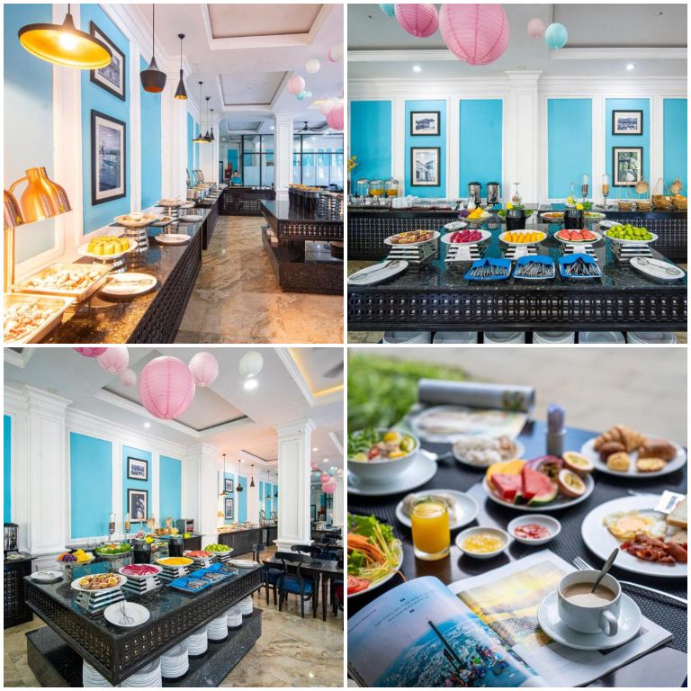 Khách sạn Thanh Bình 1 Hội An sở hữu nhà hàng mang một màu sắc tươi sáng của thiết kế, cung cấp các món ăn mang đặc sản 3 miền. 