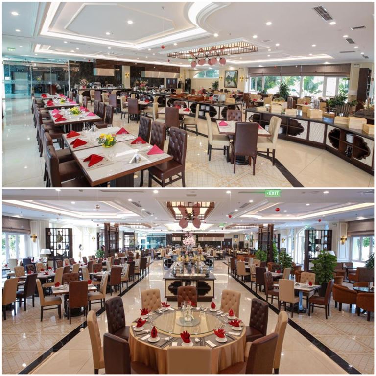 Nhà hàng The Legend Restaurant được thiết kế theo phong cách cổ điển Pháp pha trộn với nét cổ điển sáng tạo