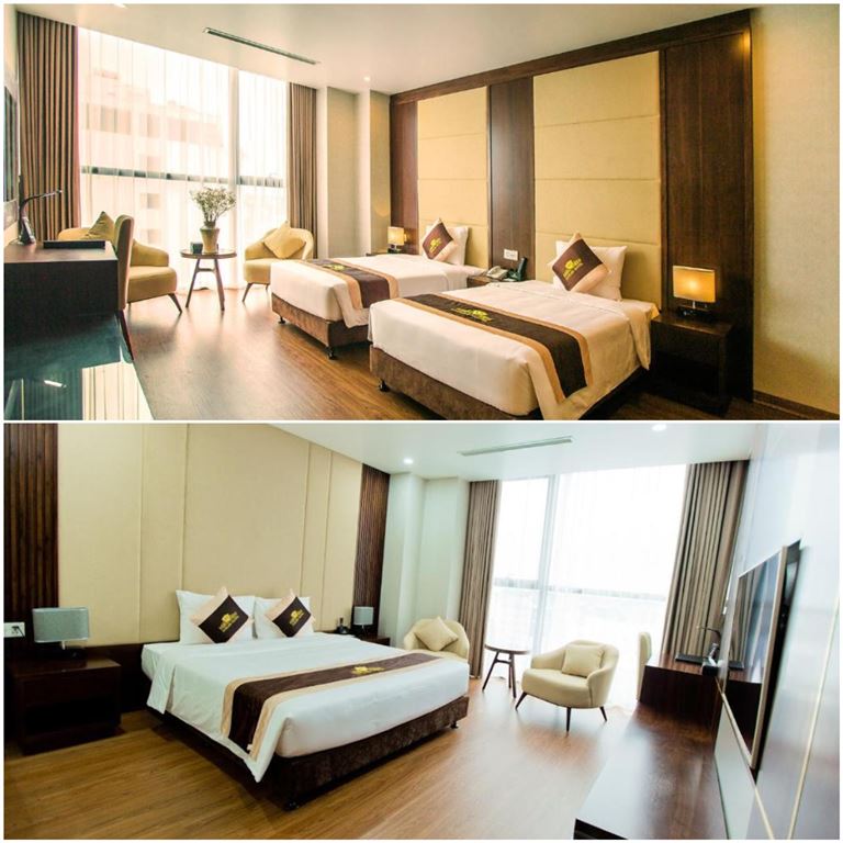 Khách sạn sở hữu 2 phòng ngủ, 1 phòng khách và 1 phòng bếp riêng biệt, được thiết kế chỉn chu, đầy đủ tiện nghi.