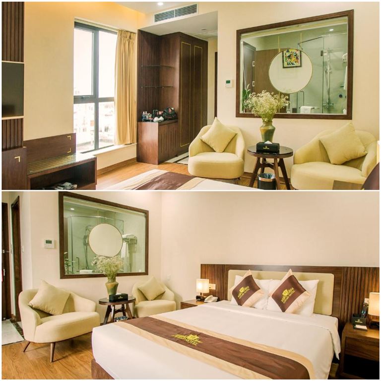Khách sạn Luxury Móng Cái sở hữu 29 hạng phòng Superior Double tiêu chuẩn, có diện tích 30 m2 phù hợp cho cặp đôi và gia đình nhỏ.