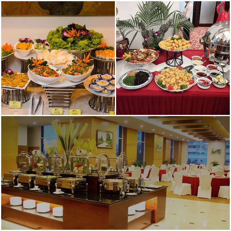 Nhà hàng Hoa Sen phục vụ du khách các món ăn với menu ẩm thực buffet hoặc Alacart với các nguyên liệu đến từ địa phương.