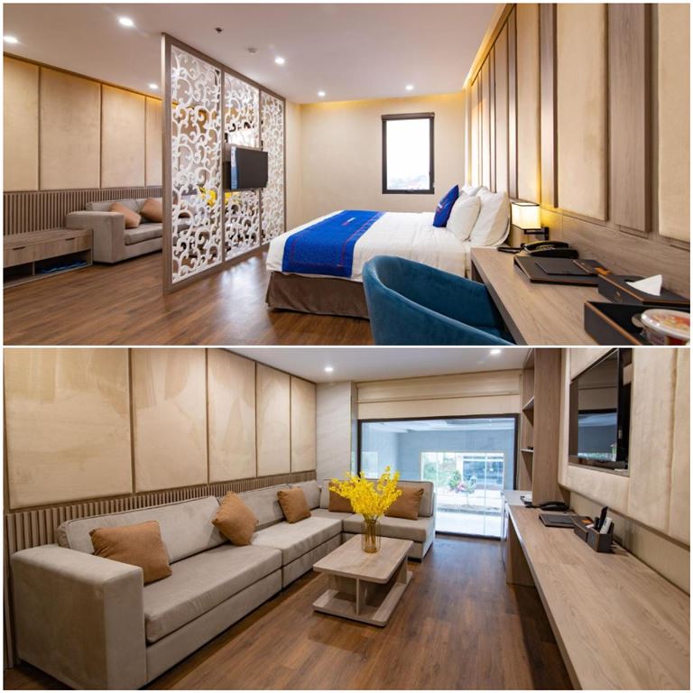 Các hạng phòng nghỉ tại khách sạn Móng Cái này là không gian nghỉ dưỡng ấm cúng, đầy đủ tiện nghi chuẩn 3 sao. 