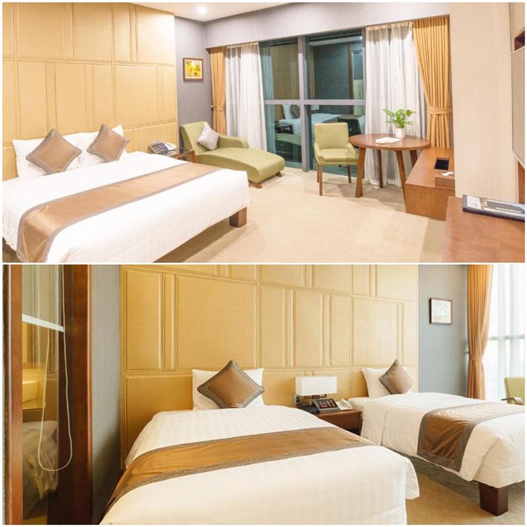 Các hạng phòng tại khách sạn Biển Bắc được thiết kế sang trọng với các tone màu trung tính, họa tiết trang trí đẹp mắt. 