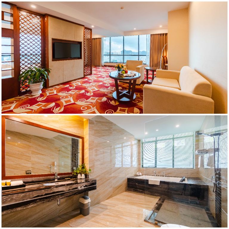 Phòng Grand Suite có diện tích rất lớn, tạo ra không gian thoải mái cho khách hàng nghỉ dưỡng.
