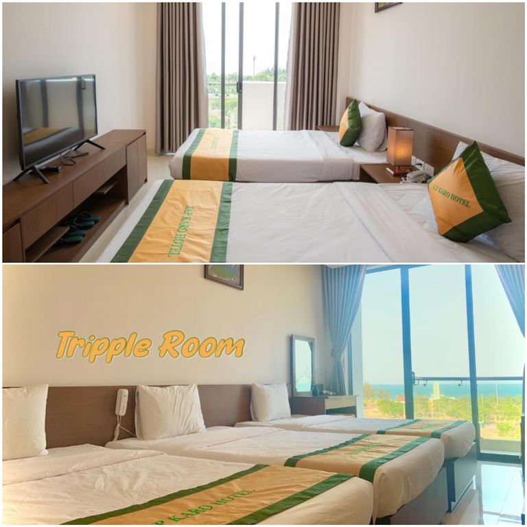 Hạng phòng Suite Junior tại khách sạn Ninh Thuận gần biển - JAP KARO là hạng phòng cao cấp nhất với không gian phòng khách và phòng ngủ riêng biệt.