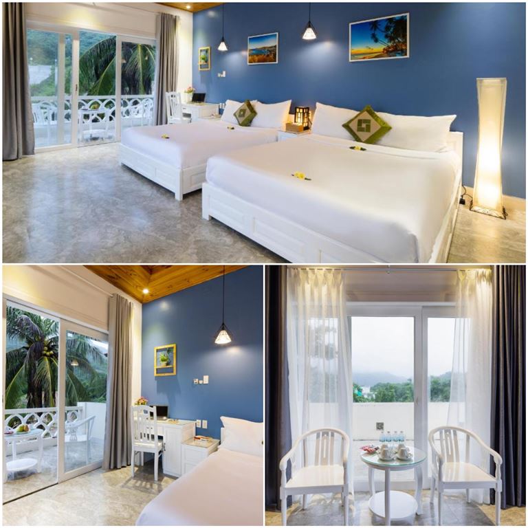 Các phòng nghỉ tại khách sạn Ninh Thuận gần biển - Casa Maya Hotel được thiết kế trang nhã, với các màu sắc gần gũi với biển khơi. 