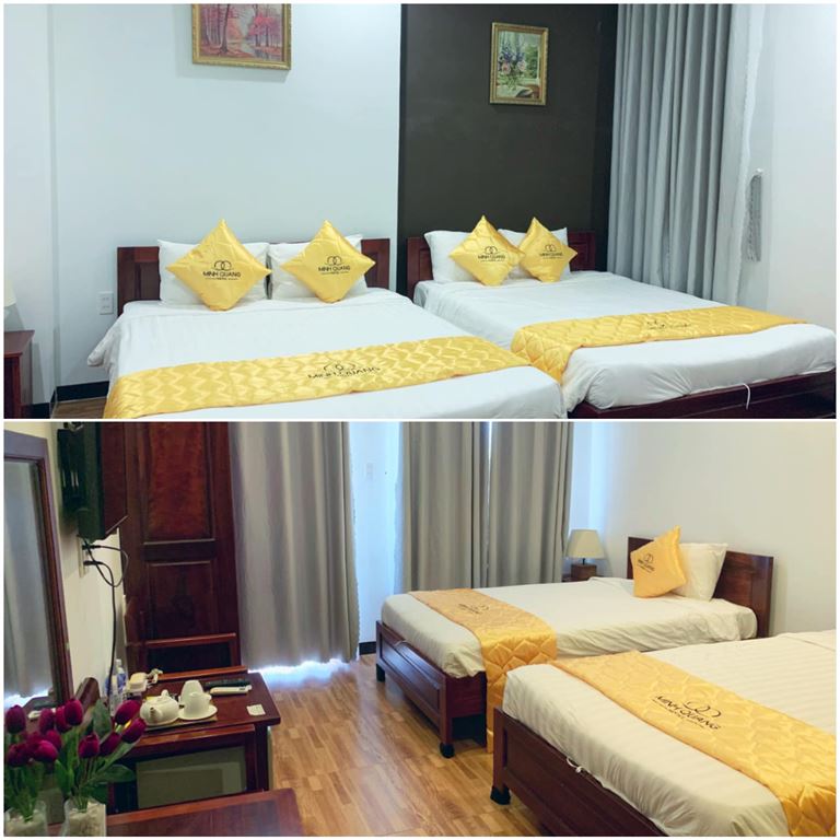Khách sạn Ninh Thuận này có phòng gia đình có thể chứa đc 4 người, thiết kế sang trọng, hiện đại. 